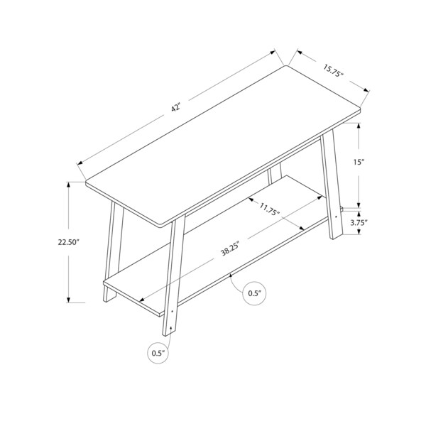 Monarch Specialties Tv Stand, 42 Inch, Console, Storage Shelves, Living Room, Bedroom, Laminate, Grey - I 2737