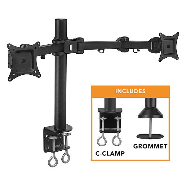 Mount-It Dual Monitor Desk Mount 13-27" Screens - MI-752