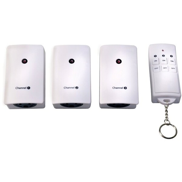 Southwire Woods 13569 Indoor Wireless Remote Control with 3-Outlets, 3-Pack, White - White - 3 Pack - 13569