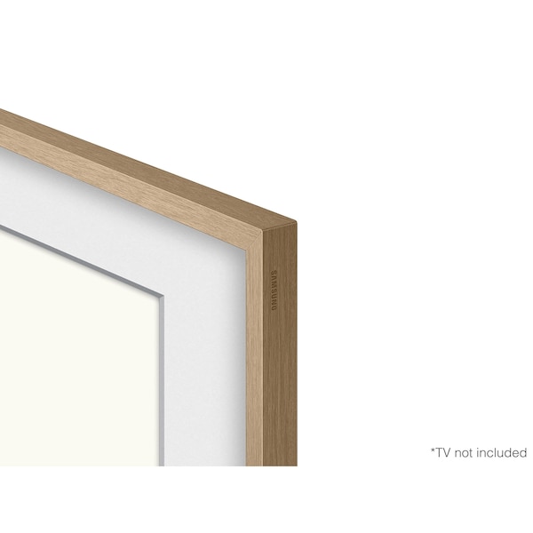 Almo 2021/22 75-in. The Frame Customizable Bezel - Modern Teak Contemporary Style Wall Mountable Frame - VG-SCFA75TK