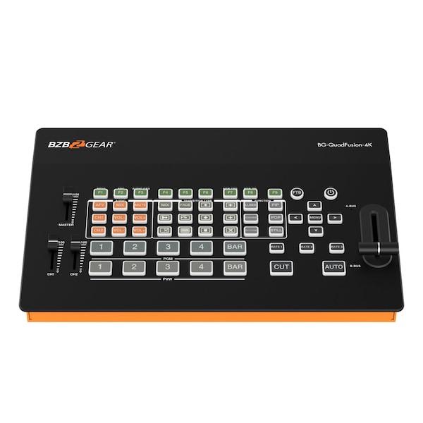Bzbgear 4-Channel 4K UHD Live Streaming HDMI/DP Switcher Mixer W/ PIP & USB 3.0 Capture Card - BG-QUADFUSION-4K