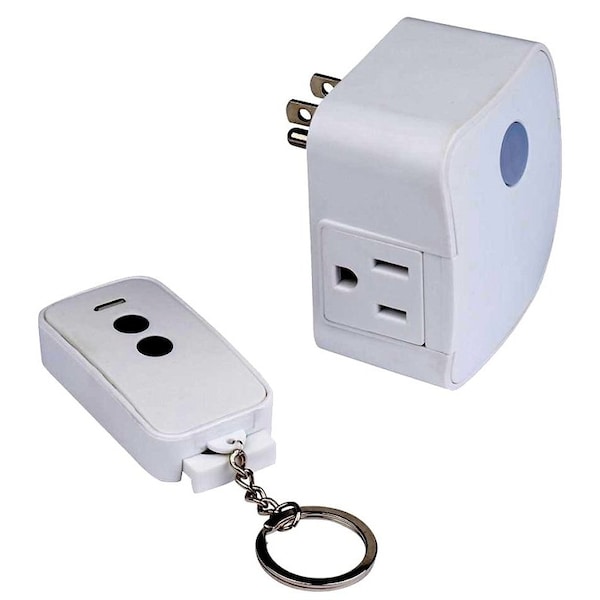 Westek Wireless Remote Fob, 15 A, 120 V, 1875 W, CFL, Incandescent, LED Lamp, White - RFK1606LC