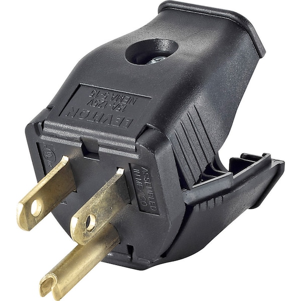 Leviton Leviton Commercial and Residential Thermoplastic Ground/Straight Blade Plug 5-15P - 3W101-00E