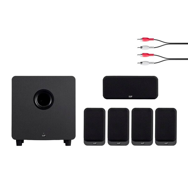Monoprice HT-35 Premium 5.1-Channel Home Theater System with Powered Subwoofer_ - 39357