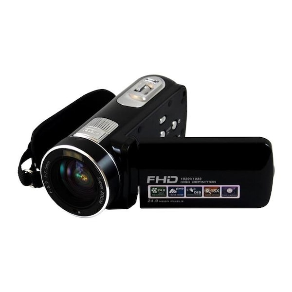 Hamiltonbuhl Hamilton Electronics HDV17BK 18 MP - 8x ActionPro Digital Zoom; Full High-Definition Digital Video Camera - HDV17BK