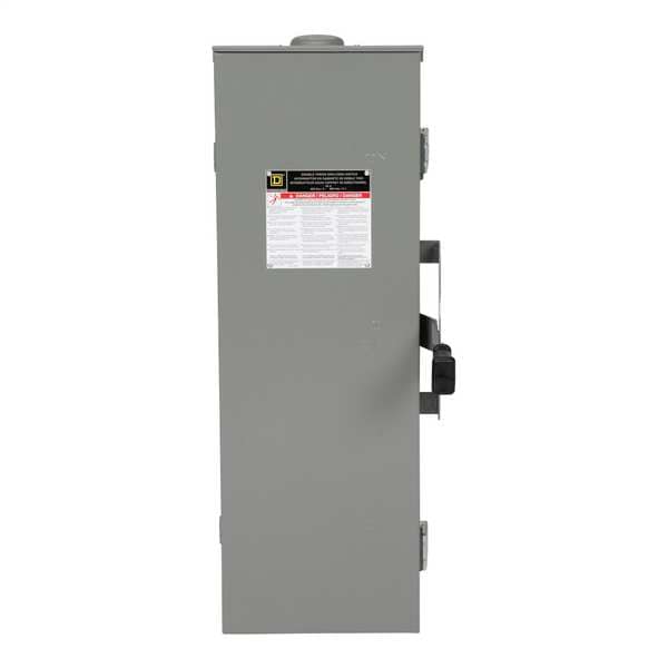 Interruptor de seguridad sin fusible Square D, servicio pesado, 600V AC, 3PDT, 60 A, NEMA 3R - DTU362RB