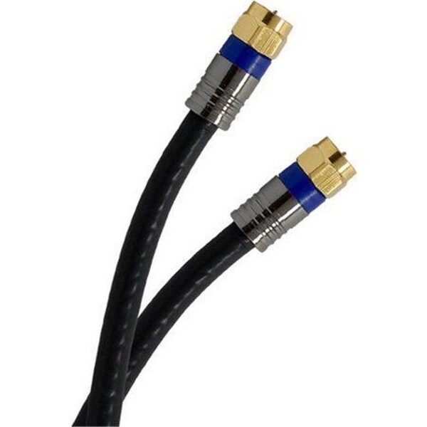 Ge Jasco GE Jasco 33531 25 ft. Black RG6 Quad Shield Coax Cable - 33531