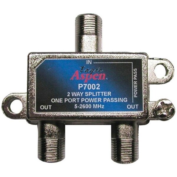 Eagle Aspen Eagle Aspen 500308 2-Way 2600 mHz Splitter; Silver - 500308