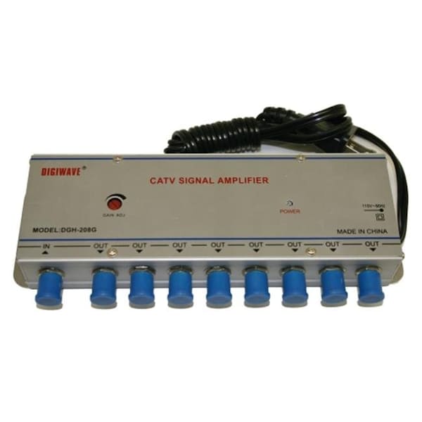 Homevision Technology Homevision Technology DGS208G 45-862MHz CATV 1 in 8 out Signal Amplifier - DGS208G