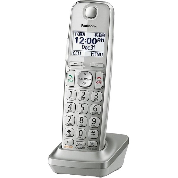 Panasonic Panasonic KX-TGEA40 Handset - Cordless - DECT 6.0 Plus - Silver - KX-TGEA40S