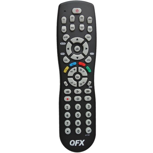 Qfx 8-in-1 Universal Remote Control with Glow-in-the-Dark Buttons, Black - QF392468