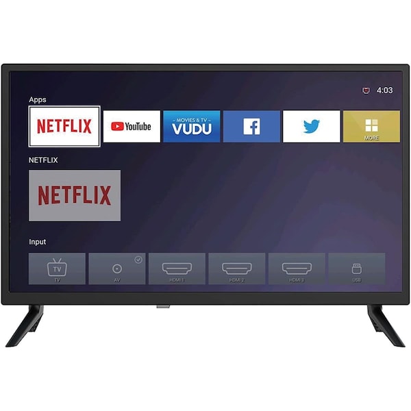 Cb Distributing 24 in. DLED HD Smart TV with Built in ATSC & NTSC, Black - ST3677384