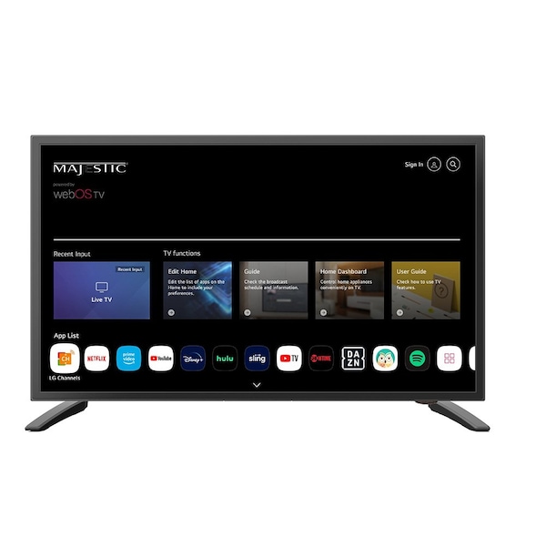 Majestic Global Usa Majestic 22in 12V Smart LED TV WebOS, Mirror Cast &amp; Bluetooth - North America Only - MJSLT220U