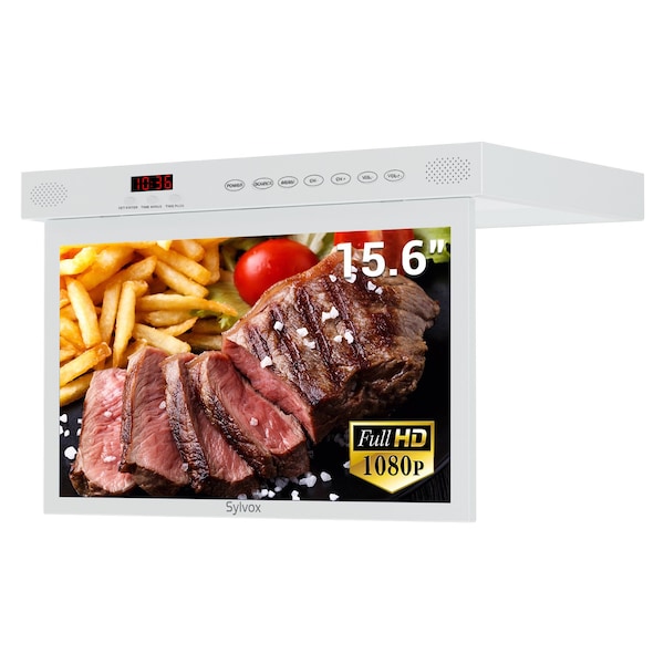 Sylvox 15.6in Smart Under Cabinet TV for Kitchen White - KT16A0KGGA