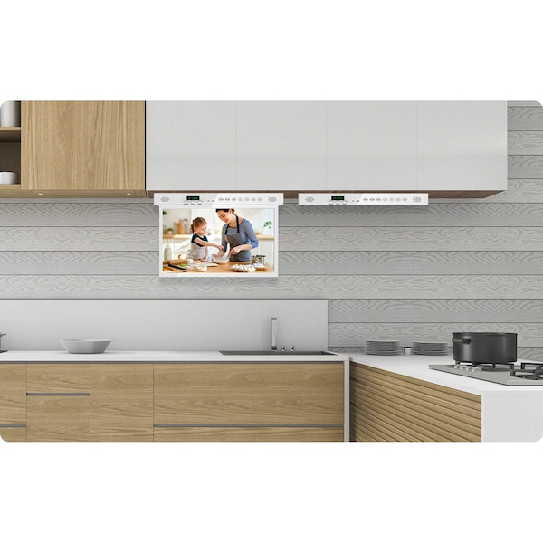 Sylvox 15.6in Smart Under Cabinet TV for Kitchen White - KT16A0KGGA
