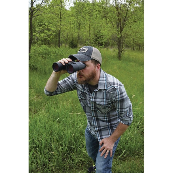 Bushnell Compact, Hunting Binoculars, 12 x 50 Magnification, Porro Prism, 267 ft @ 1000 yd Field of View - 131250
