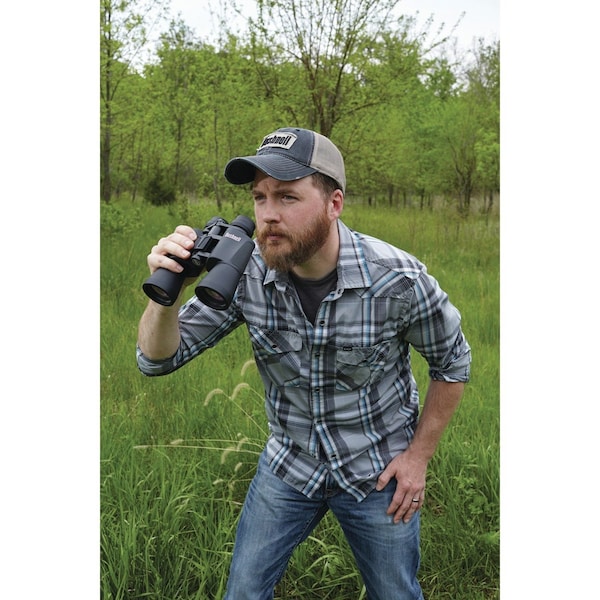 Bushnell Compact, Hunting Binoculars, 12 x 50 Magnification, Porro Prism, 267 ft @ 1000 yd Field of View - 131250