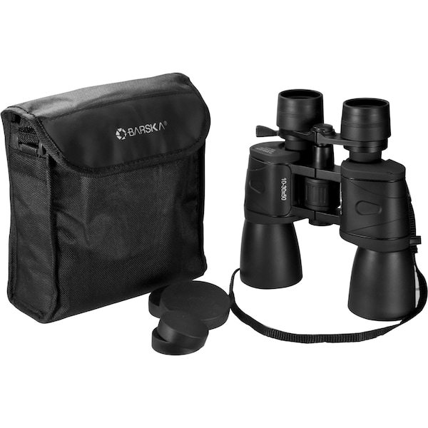 Barska Zoom Binoculars, 10x to 30x Magnification, Porro Prism, 195 ft @ 1000 yd Field of View - AB10168
