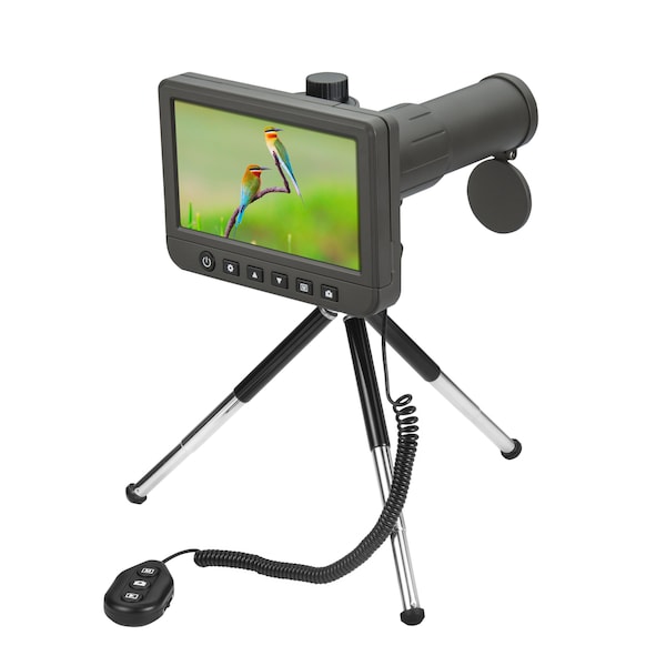 Vividia LCD Spotting Scope Telescope Camera, 50x, 35mm, 14M, 1080P, 5" Screen - SS 550