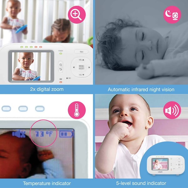 Vtech Full-Color 2.4" Digital Video Baby Monitor and Automatic Night Vision - VM2251