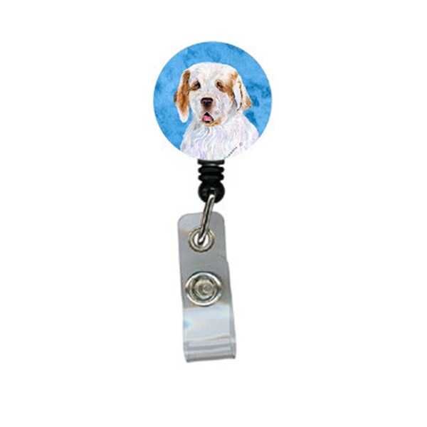 Carolines Treasures Clumber Spaniel Retractable Badge Reel Or Id Holder With Clip - SS4776-BU-BR
