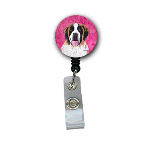 Teacher'S Aid Saint Bernard Retractable Badge Reel Or Id Holder With Clip - TE237469
