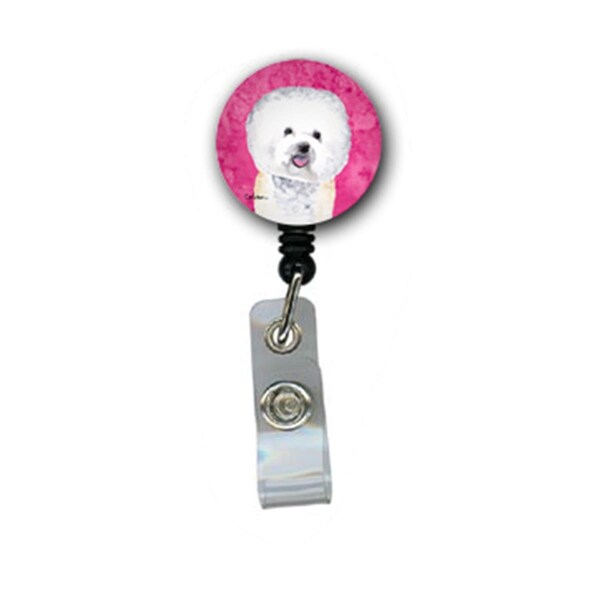 Carolines Treasures Bichon Frise Retractable Badge Reel Or Id Holder With Clip - SC9135PK-BR