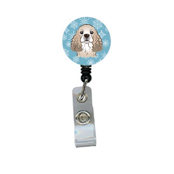 Carolines Treasures Snowflake Cocker Spaniel Retractable Badge Reel - BB1650BR