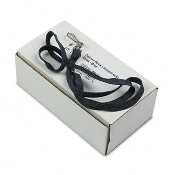 Workstationpro Neck Lanyard for Badges  J-Hook Style  36    Blue  24 per Box - TH887014