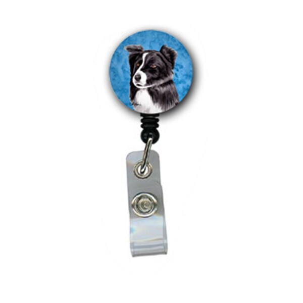 Carolines Treasures Border Collie Retractable Badge Reel Or Id Holder With Clip - SC9138BU-BR
