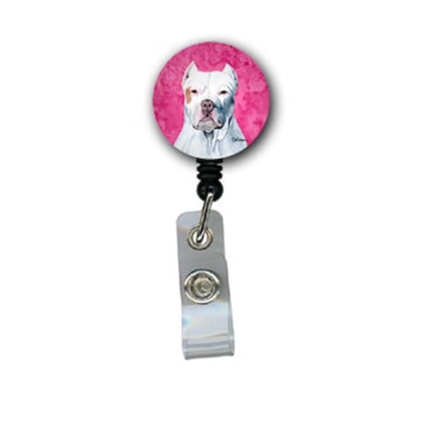 Carolines Treasures Pit Bull Retractable Badge Reel Or Id Holder With Clip - SC9130PK-BR