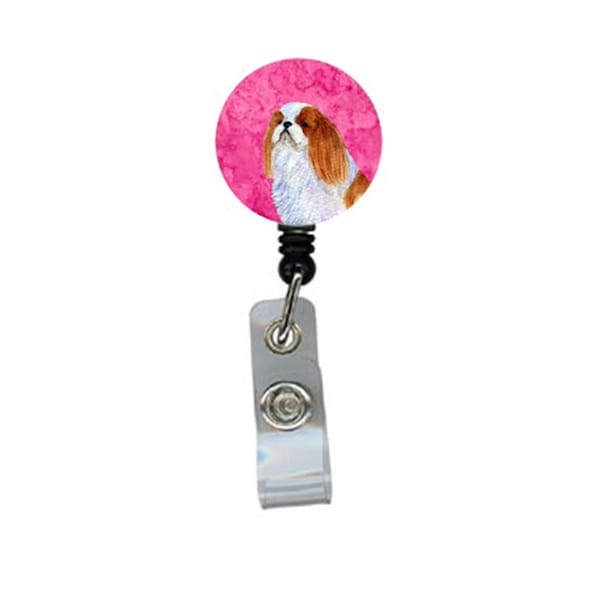 Carolines Treasures English Toy Spaniel Retractable Badge Reel Or Id Holder With Clip - SS4783-PK-BR