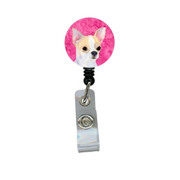 Carolines Treasures Chihuahua Retractable Badge Reel Or Id Holder With Clip - SS4749-PK-BR
