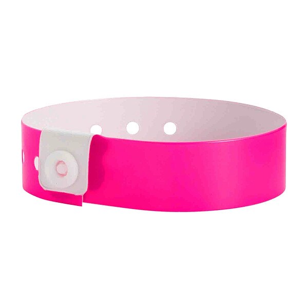 Identiplus ID Wristband, Vinyl, L-Shaped, Pink, PK500 - V1-07
