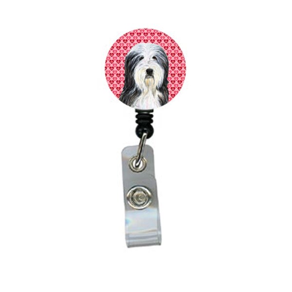 Carolines Treasures Bearded Collie Retractable Badge Reel Or Id Holder With Clip - SS4497BR