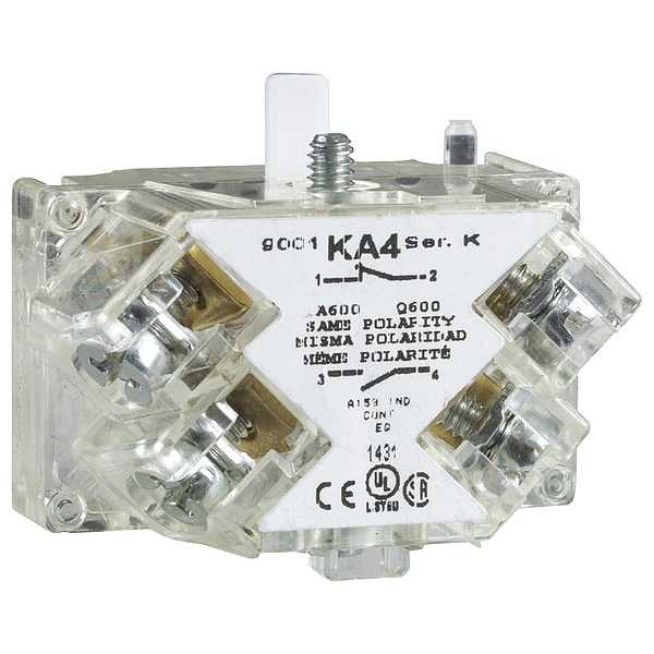 Bloque de contacto Schneider Electric, Verde, 1NA, 30 mm - 9001KA6