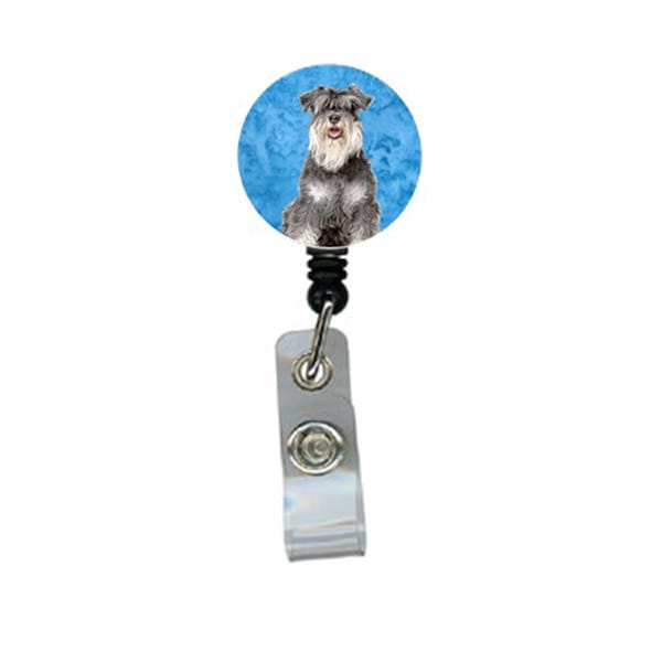 Teacher&Aposs Aid Schnauzer Retractable Badge Reel - Blue - TE2925484