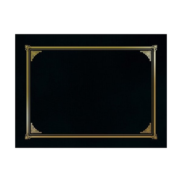 Geographics HOLDER, CERT, GOLDFOIL, 6PK, BK, 6PK - GEO45331H