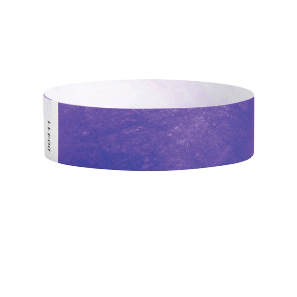 Nevs Wristband - Tyvek - Adult Blank 3/4" x 10" Purple - WB-0015