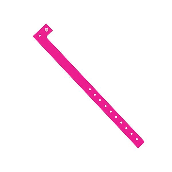 Bsc Preferred 3/4'' x 10'' Day-Glo Pink Plastic Wristbands, 500PK - WR120PK