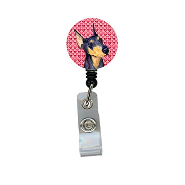 Carolines Treasures Doberman Retractable Badge Reel Or Id Holder With Clip - SS4495BR