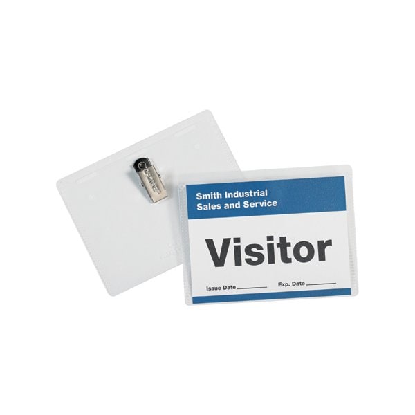 Bsc Preferred 4 x 3'' Clip-On Badge Holders, 50PK - BUY00025326