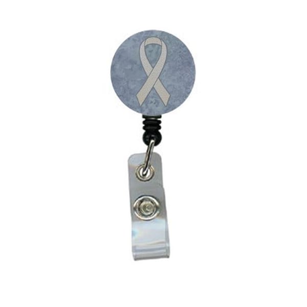 Carolines Treasures Carolines Treasures AN1210BR Clear Ribbon for Lung Cancer Awareness Retractable Badge Reel - AN1210BR
