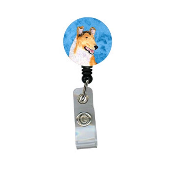 Carolines Treasures Collie Smooth Retractable Badge Reel Or Id Holder With Clip - SS4746-BU-BR