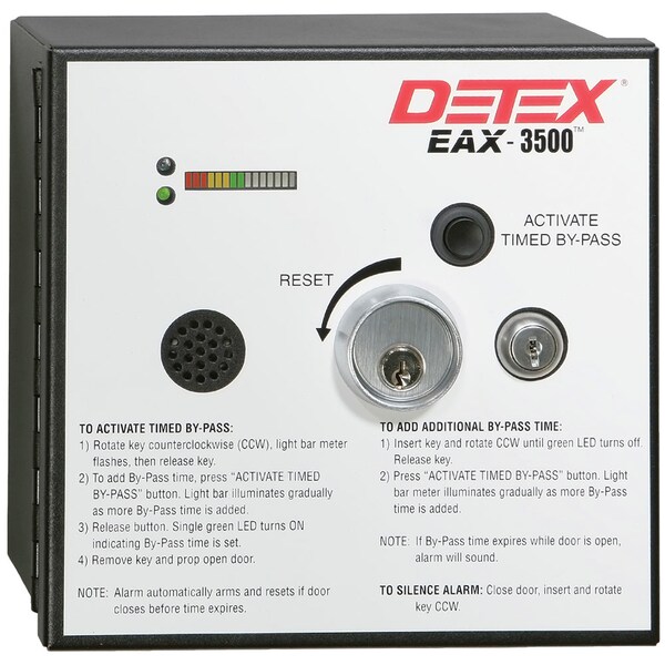 Detex Detex Security Alarm - Wired - 24 V AC - 100 dB - Audible - Surface Mount - EAX-3500