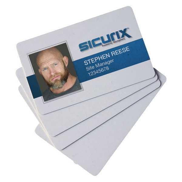 Sicurix Blank ID Cards, For Printers, Badges, PK100 - BAU 80300