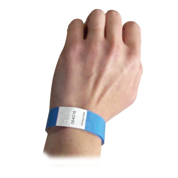 C-Line Products DuPont Tyvek Security Wristbands, Blue, 100PK - 89105
