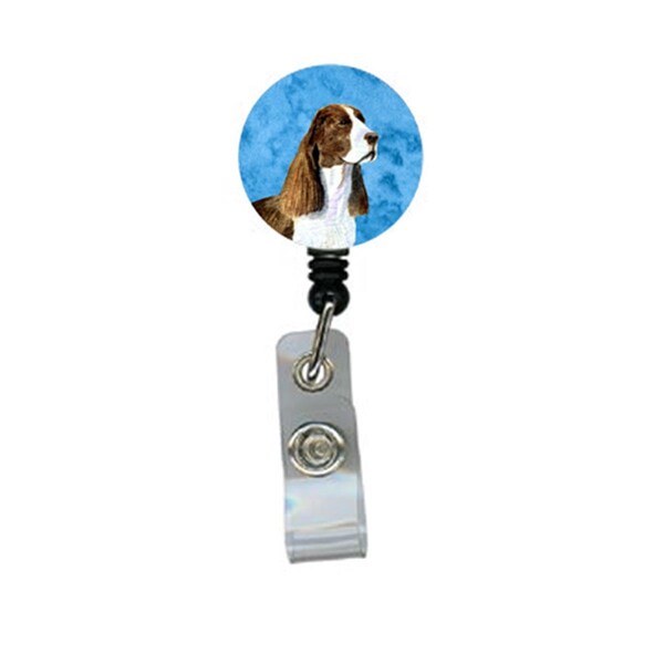 Carolines Treasures Springer Spaniel Retractable Badge Reel Or Id Holder With Clip - SS4789-BU-BR