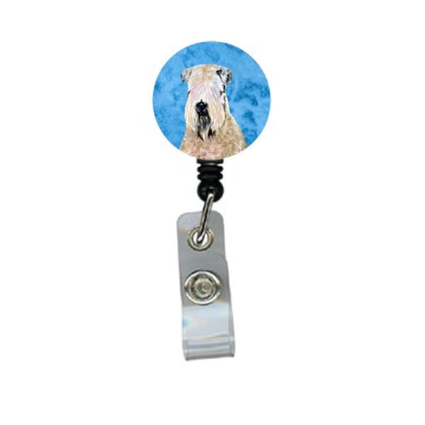 Carolines Treasures Wheaten Terrier Soft Coated Retractable Badge Reel Or Id Holder With Clip - SS4769-BU-BR