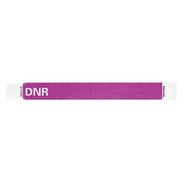 Identiplus ID Wristband, Tyvek, 1 in. W, DNR, PK500 - T2UD-203-36